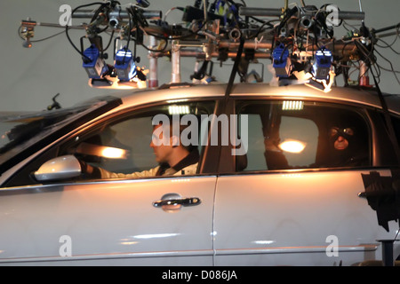 Ryan Gosling sul set del suo nuovo film 'Drive' Los Angeles, California - 10.11.10 Foto Stock