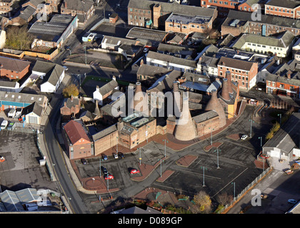 Vista aerea del Gladstone Pottery Museum in Longton, Stoke-in-Trento Foto Stock