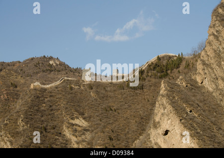 Cina, Provincia di Ji, Tianjin. La Grande Muraglia della Cina a Huangyaguan, dinastia Qi (550 - 557). Foto Stock