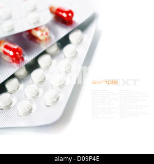 Confezioni di pillole diverse Foto Stock