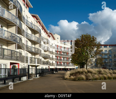 Appartamenti Modren dal porto di galleggiante, Bristol, Inghilterra Foto Stock