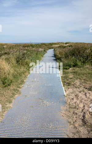 Passeggiata sulla Spiaggia a South Padre Island, TX, Stati Uniti d'America Foto Stock