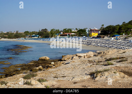 Baia sabbiosa nissi ayia nappa Cipro Foto Stock