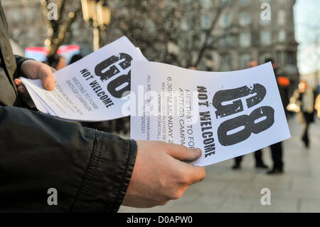 Il 21 novembre 2012, Belfast. Iniziano le proteste contro il G8 visita a County Fermanagh, Irlanda del Nord per il XVII e XVIII Giugno 2013. Si prevede che migliaia di persone si protesta contro la visita del mondo più potenti economie. Foto Stock