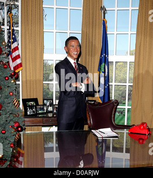 Presidente Barak Obama cera figura al Madame Tussauds al Venetian Resort Casino. Las Vegas, Nevada - 09.12.10 Foto Stock