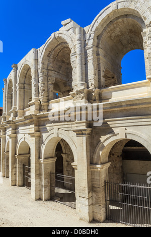 Arena romana / anfiteatro di Arles, Provenza, Francia Foto Stock