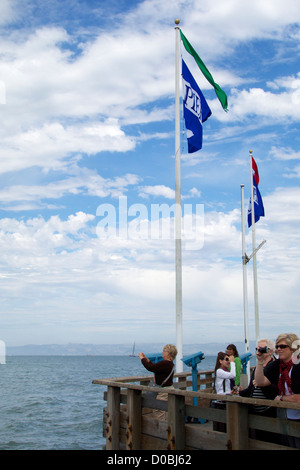 I turisti Pier 39 San Francisco California Foto Stock