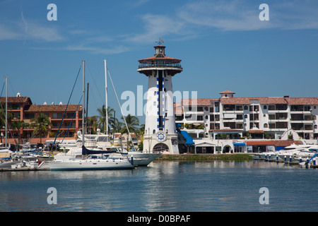 Marina, Puerto Vallarta, Jalisco, Messico Foto Stock