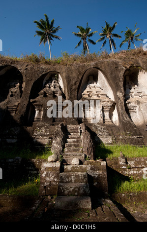 La mia visita Gunung Kawi tempio la mattina presto in modo che io possa ottenere il meglio della luce e l'atmosfera . Foto Stock