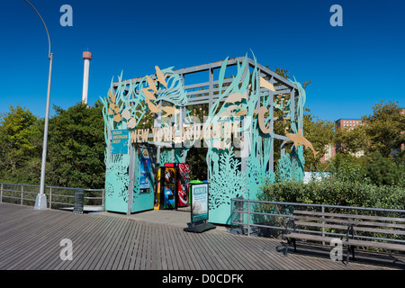 New York Aquarium ingresso in Brooklyn Foto Stock