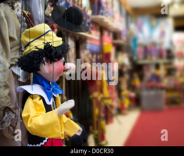 Dettaglio di una marionetta a Praga Foto Stock