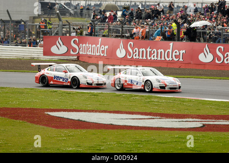 Porsche Mobil 1 Supercup Supporto per la gara di Formula 1 Silverstone British Grand Prix . Foto Stock