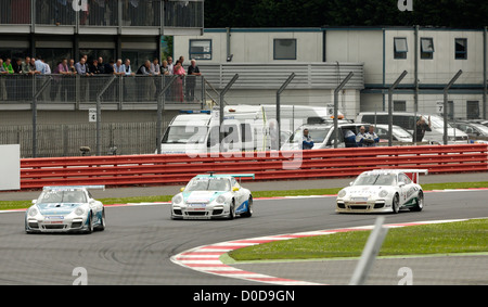 Porsche Mobil 1 Supercup Supporto per la gara di Formula 1 Silverstone British Grand Prix Foto Stock