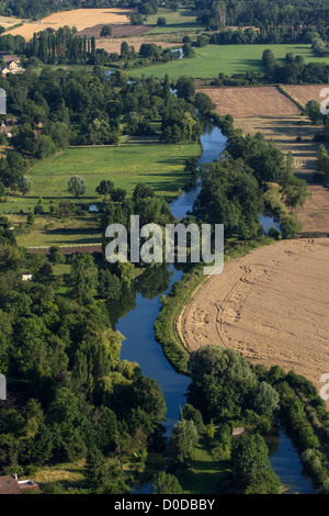 Un ansa del fiume Eure REGIONE VALLE DI Pacy-sur-Eure EURE (27) Normandia Francia Foto Stock