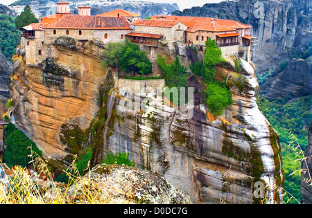 Ortodossi, monastero di Meteora vicino a Kalambaka in Grecia Foto Stock