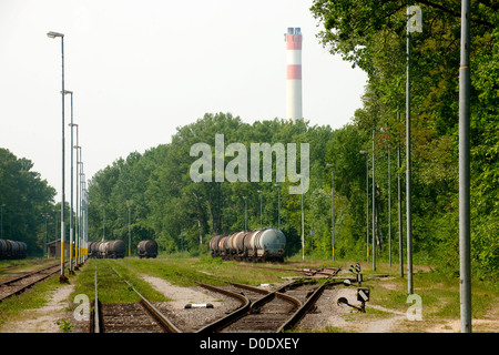 Österreich, Wien 22, Frachtbahnhof Lobau Foto Stock