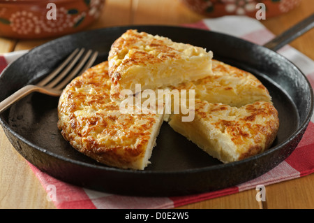 Tortilla spagnola frittata di patate Foto Stock