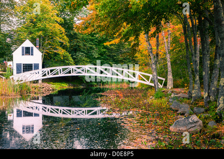 Ponte di Somesville in Acadia N.P, Maine, Stati Uniti d'America Foto Stock