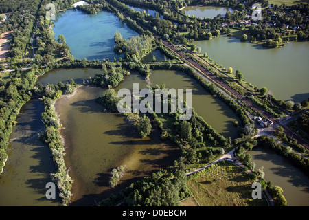 Deltaplano oltre l'EURE valle tra Pacy-sur-Eure e LOUVIERS EURE (27) NORMANDIA FRANCEVO Foto Stock