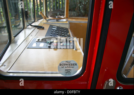 Schwebebahn, più antico del mondo ferroviario sospeso o monorotaia, 1901, Loschwitz, Dresda, Sassonia, Sassonia, Germania Foto Stock