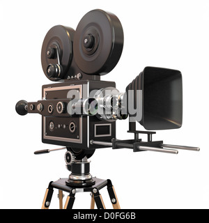 Vintage movie camera. 3d Foto Stock