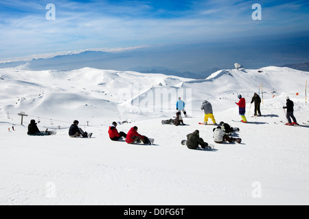 Stazione sciistica Sierra Nevada Granada Andalusia Spagna Estacion de esqui Sierra Nevada Granada Andalusia España Foto Stock