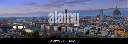 Vista panoramica della città di Firenze (Toscana, Italia) Foto Stock
