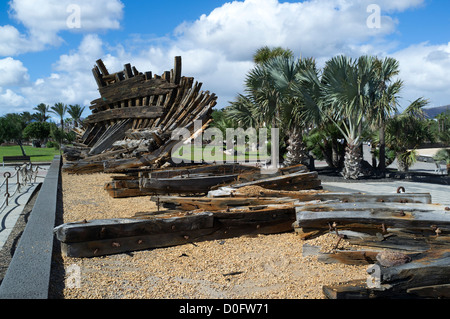 Dh ARRECIFE LANZAROTE naufragio in legno opera d'arte all'aperto park Foto Stock