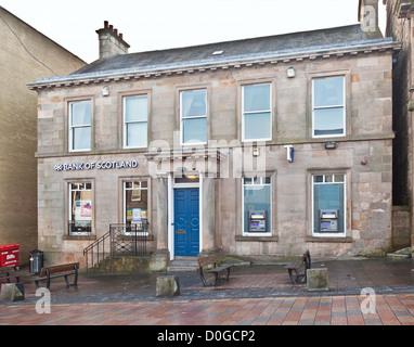 La facciata anteriore della Bank of Scotland filiale a Airdrie, North Lanarkshire, Scotland, Regno Unito. Foto Stock