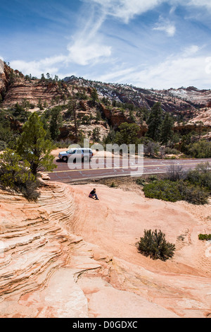 Strada in Nevada Foto Stock