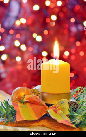 Candela di natale Foto Stock