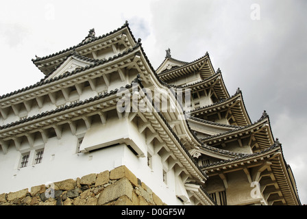 Il castello di Himeji (AKA Airone bianco Castello e airone bianco) Castello di Himeji, Giappone Foto Stock