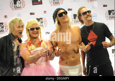 I Dudeson's MTV Europe Music Awards 2010 presso il La Caja Magica - Arrivi Madrid, Spagna - 07.11.10 Foto Stock