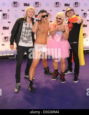 I Dudeson's MTV Europe Music Awards 2010 presso il La Caja Magica - Arrivi Madrid, Spagna - 07.11.10 Foto Stock