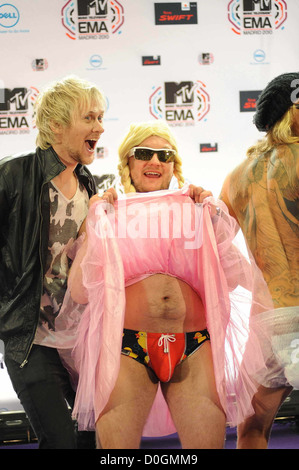 I Dudeson's MTV Europe Music Awards 2010 presso il La Caja Magica - Arrivi Madrid, Spagna - 07.11.10 Foto Stock