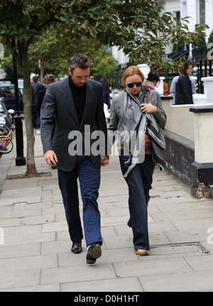 Stella McCartney and her husband Alasdhair Willis leaving Babbo restaurant  in Mayfair. London, England - 12.03.12 Stock Photo - Alamy