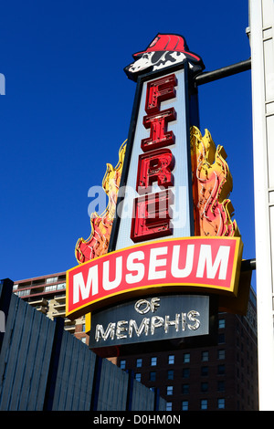 Fire Museum di Memphis, Tennessee TN Foto Stock