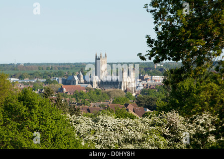 Una vista della Cattedrale di Canterbury. Foto Stock