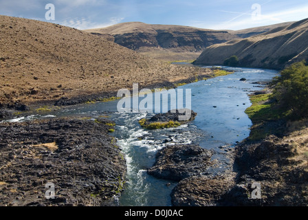 Tumwater cade su Oregon John giorno fiume. Foto Stock