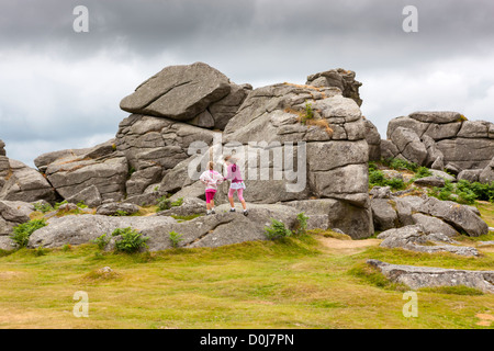 Bonehill rocce nel Parco Nazionale di Dartmoor. Foto Stock