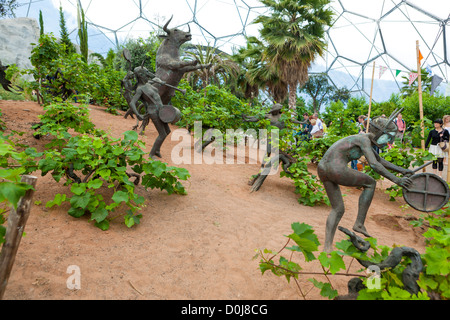 Eden Project vicino a St. Austell, Cornwall, England, Regno Unito, Europa Foto Stock