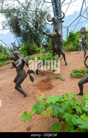 Eden Project vicino a St. Austell, Cornwall, England, Regno Unito, Europa Foto Stock