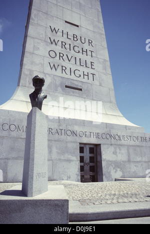 Il Orville Wright Memorial a Kitty Hawk, North Carolina, Stati Uniti d'America. Foto Stock