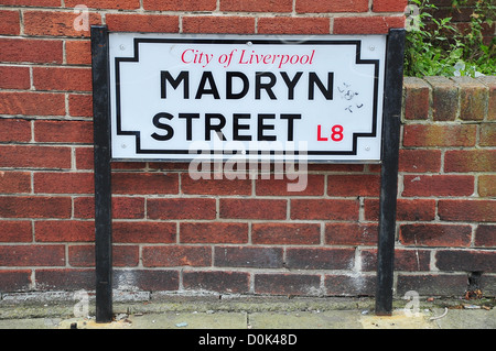 Ringo Starr casa d'infanzia, 9 Madryn Street Liverpool, in Inghilterra - 18.08.10 Foto Stock