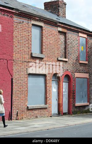 Ringo Starr casa d'infanzia, 9 Madryn Street Liverpool, in Inghilterra - 18.08.10 Foto Stock