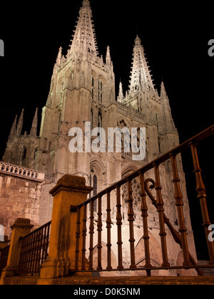 La Cattedrale di Burgos è di stile gotico a Cattedrale cattolica romana a Burgos, Spagna Foto Stock