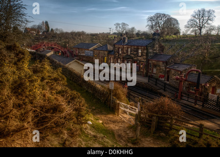 Stazione di Goathland sulla North York Moors heritage railway. Foto Stock