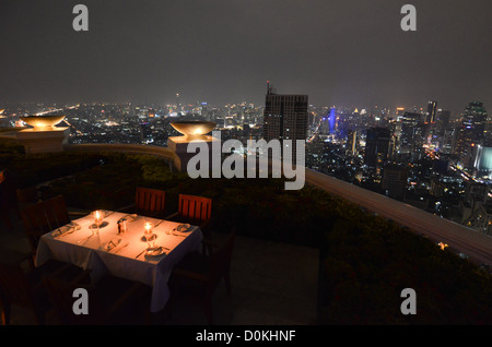 La vista dal 63a pavimento del Duomo a Torre di Stato, Bangkok. Foto Stock