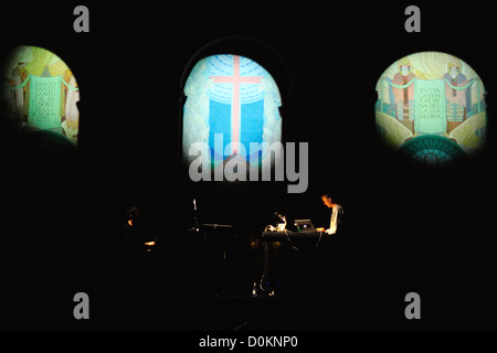 Vladislav Delay (Sasu Ripatti) esegue a Roma presso la Chiesa Evangelica Metodista, 24 novembre 2012 Foto Stock