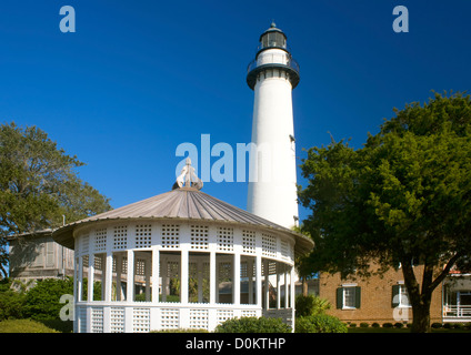 GA00096-00...GEORGIA - Saint Simons Island Lighthouse su Saint Simons Island vicino a Brunswick. Foto Stock